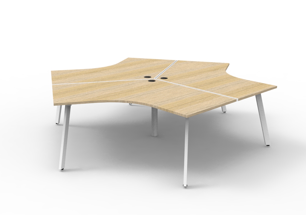 Eternity 3 Person 120 Degree Workstation